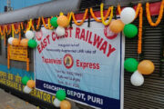Railway minister flags off revamped Puri-Hatia express train